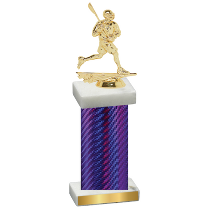 Single Purple Carbon Fiber Lacrosse Trophy