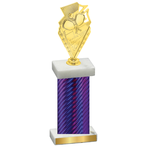 Single Purple Carbon Fiber Pickleball Trophy