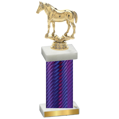 Single Purple Carbon Fiber Horses Trophy