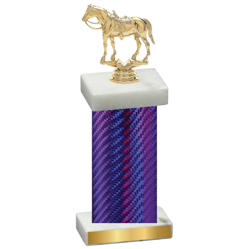 Single Purple Carbon Fiber Horses Trophy