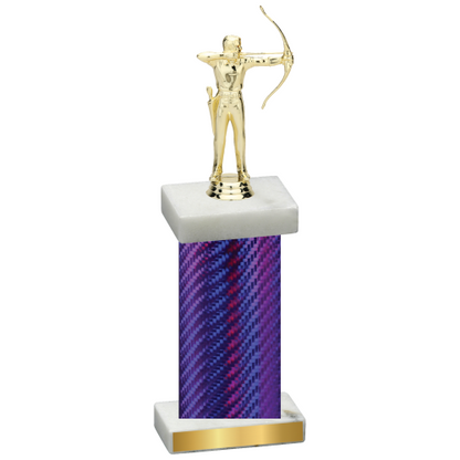 Single Purple Carbon Fiber Archery Trophy