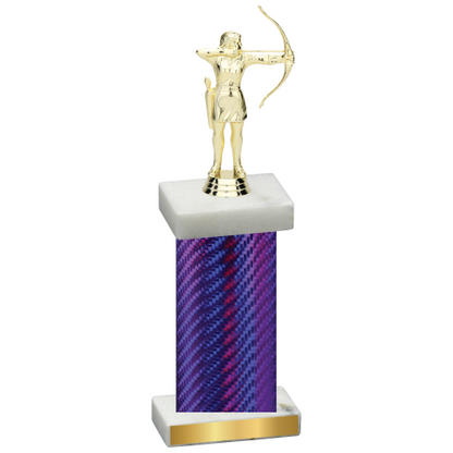 Single Purple Carbon Fiber Archery Trophy