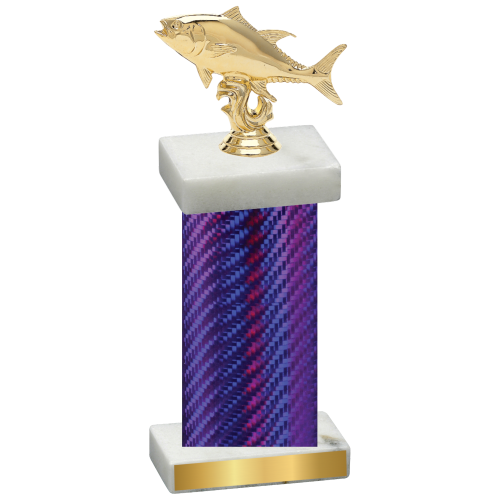 Single Purple Carbon Fiber Fishing Trophy