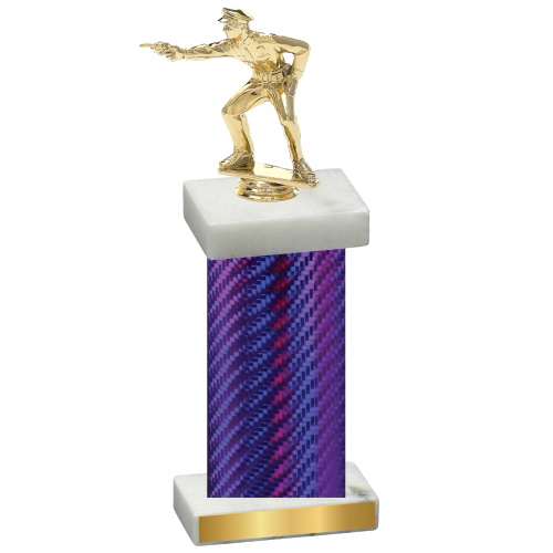 Single Purple Carbon Fiber Shooter Trophy