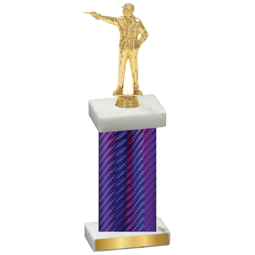 Single Purple Carbon Fiber Shooter Trophy