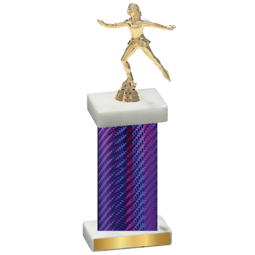 Single Purple Carbon Fiber Skater Trophy