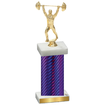 Single Purple Carbon Fiber Weights Trophy