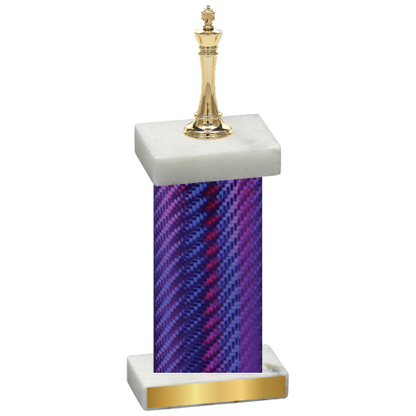 Single Purple Carbon Fiber Chess Trophy