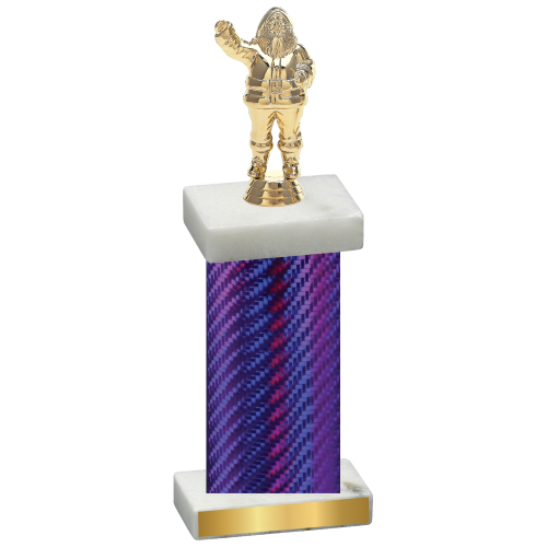 Single Purple Carbon Fiber Holiday Trophy