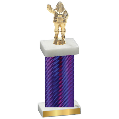 Single Purple Carbon Fiber Holiday Trophy