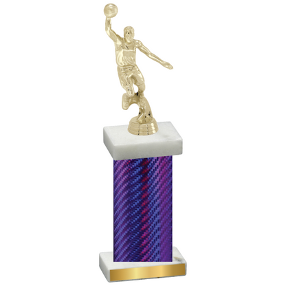 Single Purple Carbon Fiber Basketball Trophy