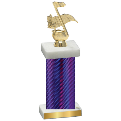 Single Purple Carbon Fiber Music Trophy