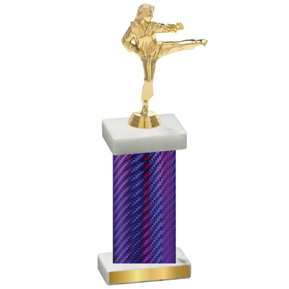 Single Purple Carbon Fiber Karate Trophy