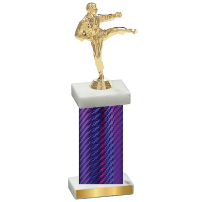 Single Purple Carbon Fiber Karate Trophy