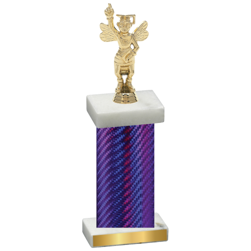 Single Purple Carbon Fiber Academics Trophy