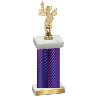 Single Purple Carbon Fiber Academics Trophy