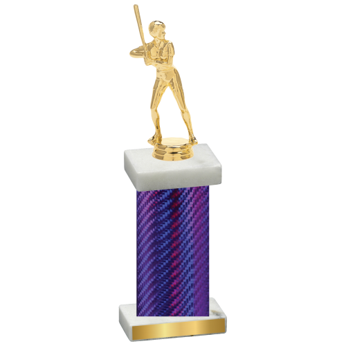 Single Purple Carbon Fiber Softball Trophy