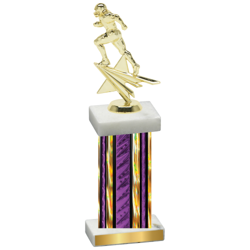 Single Purple Glacier Football Trophy