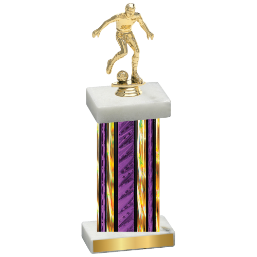 Single Purple Glacier Soccer Trophy