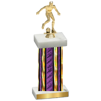 Single Purple Glacier Soccer Trophy