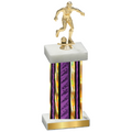 Single Purple Glacier Soccer Trophy