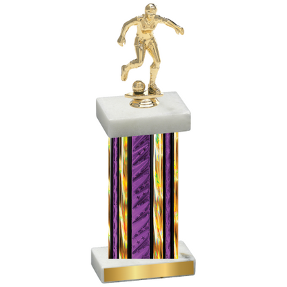 Single Purple Glacier Soccer Trophy