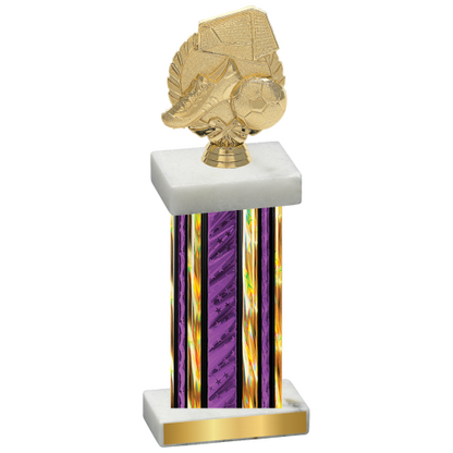 Single Purple Glacier Soccer Trophy