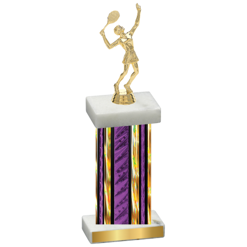 Single Purple Glacier Tennis Trophy