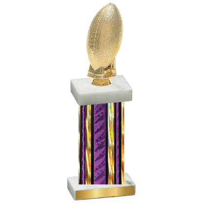 Single Purple Glacier Football Trophy