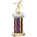 Single Purple Glacier Bowling Trophy