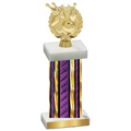 Single Purple Glacier Bowling Trophy