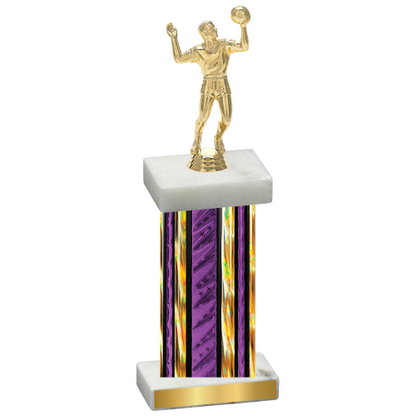 Single Purple Glacier Volleyball Trophy