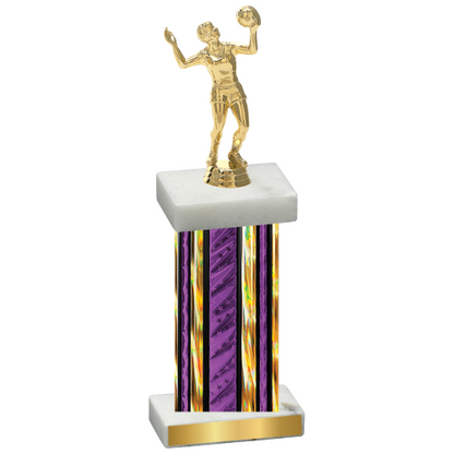 Single Purple Glacier Volleyball Trophy