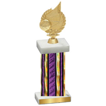 Single Purple Glacier Volleyball Trophy