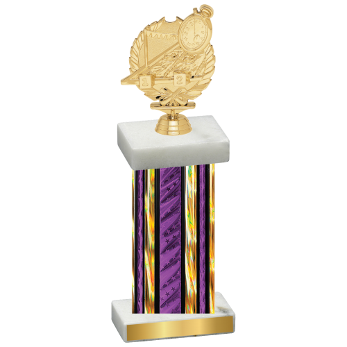 Single Purple Glacier Swimming Trophy