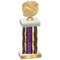 Single Purple Glacier Cheerleading Trophy