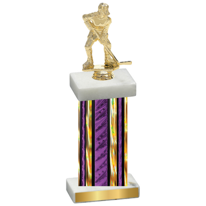 Single Purple Glacier Hockey Trophy