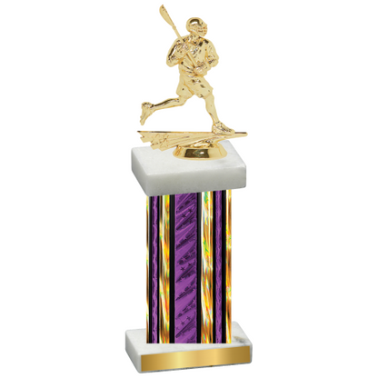 Single Purple Glacier Lacrosse Trophy