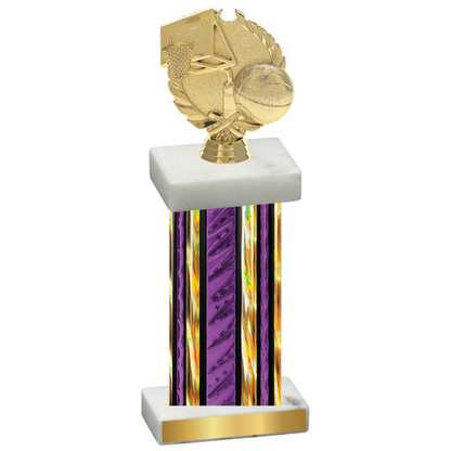 Single Purple Glacier Basketball Trophy