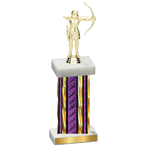 Single Purple Glacier Archery Trophy