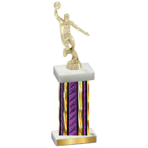 Single Purple Glacier Basketball Trophy