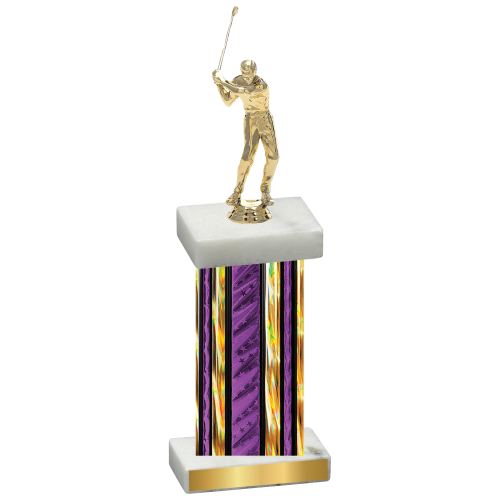 Single Purple Glacier Golf Trophy