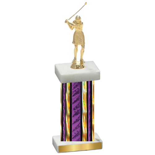 Single Purple Glacier Golf Trophy