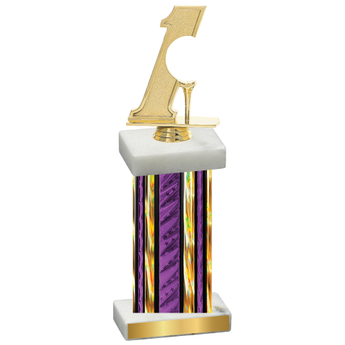 Single Purple Glacier Golf Trophy