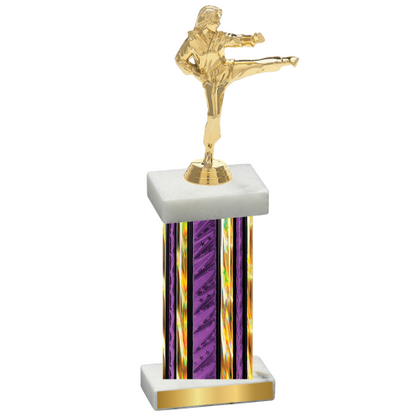 Single Purple Glacier Karate Trophy