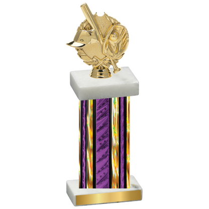 Single Purple Glacier Baseball Trophy