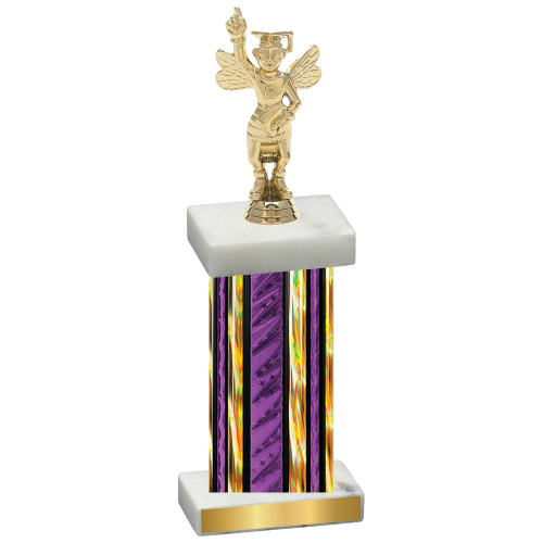 Single Purple Glacier Academics Trophy