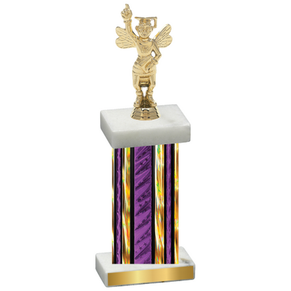 Single Purple Glacier Academics Trophy