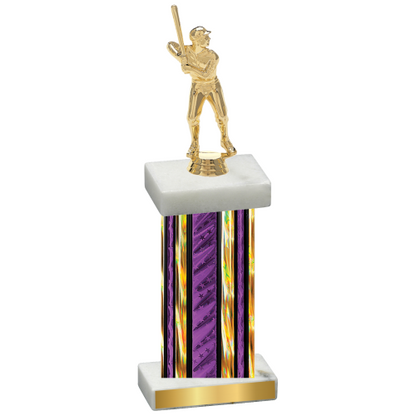 Single Purple Glacier Baseball Trophy