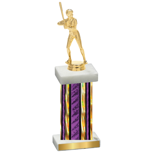 Single Purple Glacier Softball Trophy